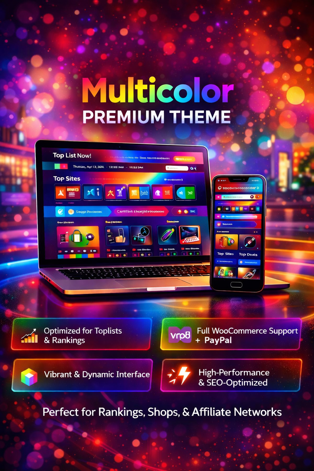 multicolor theme