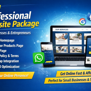 Basic Professional Website Package for Businesses and Entrepreneurs
